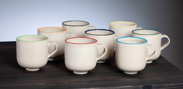 stoneware mugs in range of colours